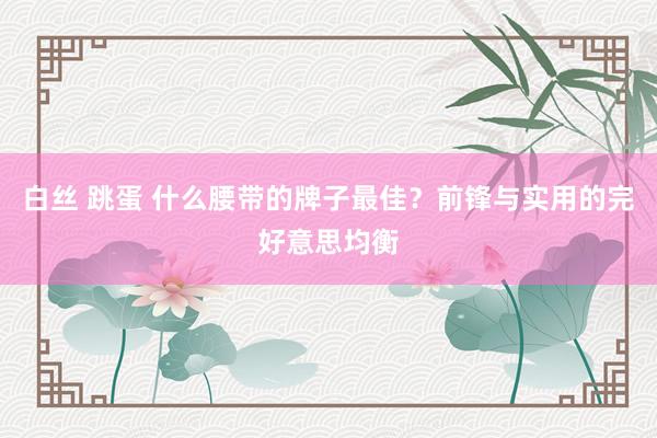 白丝 跳蛋 什么腰带的牌子最佳？前锋与实用的完好意思均衡
