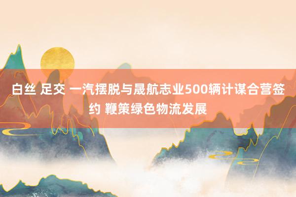 白丝 足交 一汽摆脱与晟航志业500辆计谋合营签约 鞭策绿色物流发展