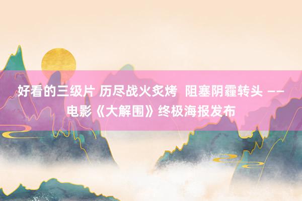 好看的三级片 历尽战火炙烤  阻塞阴霾转头 ——电影《大解围》终极海报发布