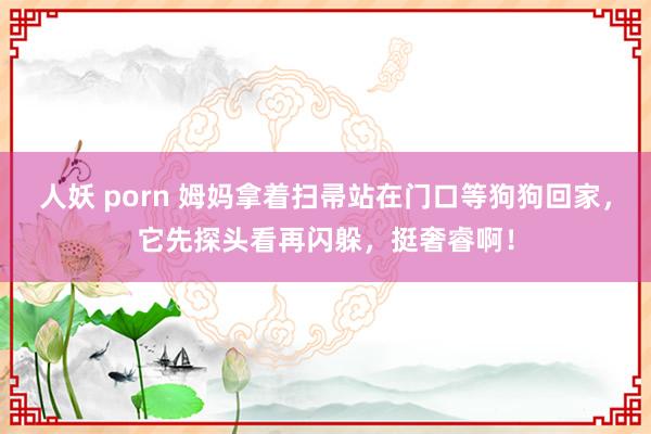 人妖 porn 姆妈拿着扫帚站在门口等狗狗回家，它先探头看再闪躲，挺奢睿啊！