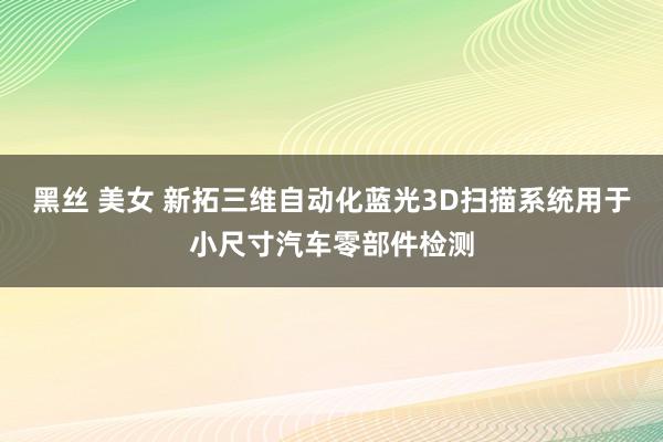 黑丝 美女 新拓三维自动化蓝光3D扫描系统用于小尺寸汽车零部件检测