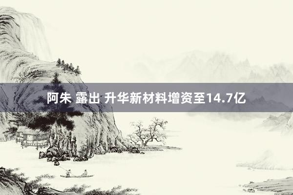 阿朱 露出 升华新材料增资至14.7亿