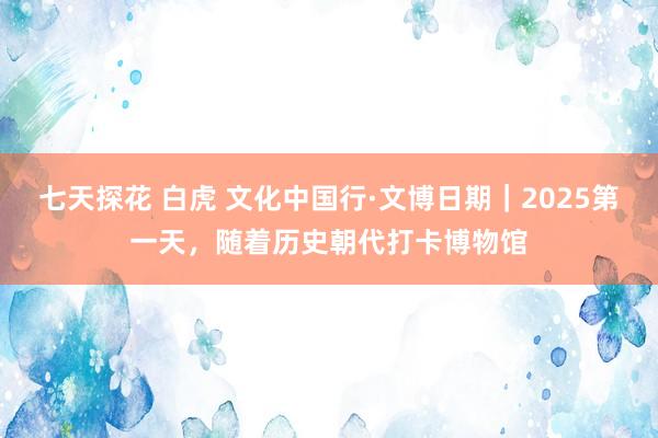 七天探花 白虎 文化中国行·文博日期｜2025第一天，随着历史朝代打卡博物馆