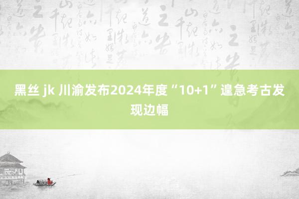 黑丝 jk 川渝发布2024年度“10+1”遑急考古发现边幅