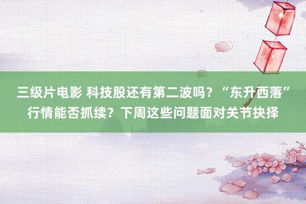 三级片电影 科技股还有第二波吗？“东升西落”行情能否抓续？下周这些问题面对关节抉择