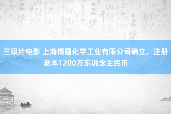 三级片电影 上海锡霆化学工业有限公司确立，注册老本1200万东说念主民币