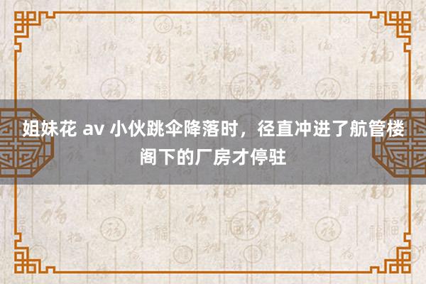 姐妹花 av 小伙跳伞降落时，径直冲进了航管楼阁下的厂房才停驻