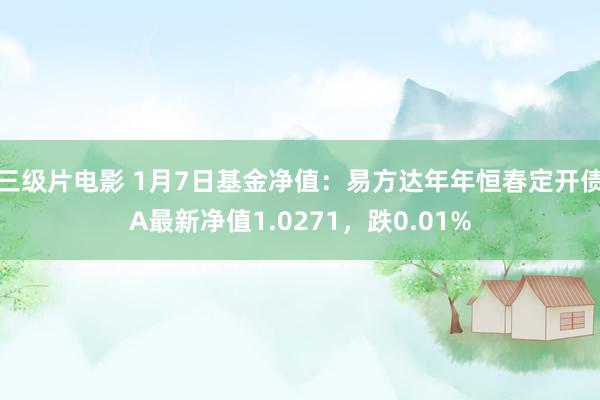 三级片电影 1月7日基金净值：易方达年年恒春定开债A最新净值1.0271，跌0.01%
