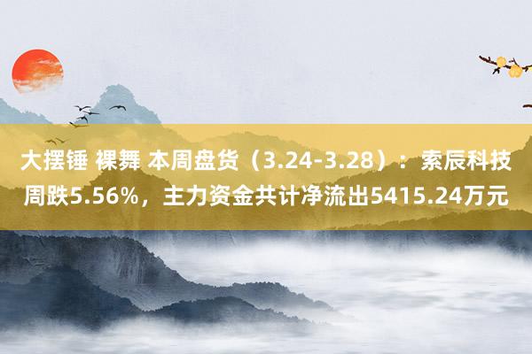大摆锤 裸舞 本周盘货（3.24-3.28）：索辰科技周跌5.56%，主力资金共计净流出5415.24万元