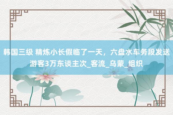 韩国三级 精炼小长假临了一天，六盘水车务段发送游客3万东谈主次_客流_乌蒙_组织