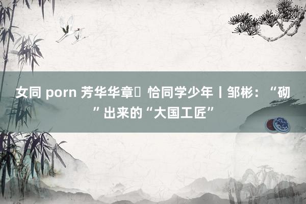 女同 porn 芳华华章・恰同学少年丨邹彬：“砌”出来的“大国工匠”