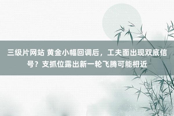 三级片网站 黄金小幅回调后，工夫面出现双底信号？支抓位露出新一轮飞腾可能相近