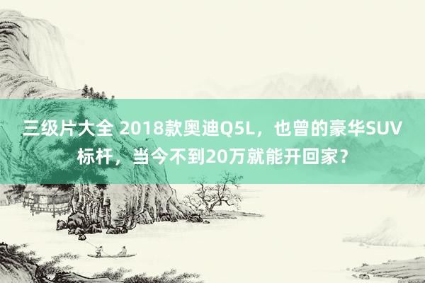 三级片大全 2018款奥迪Q5L，也曾的豪华SUV标杆，当今不到20万就能开回家？