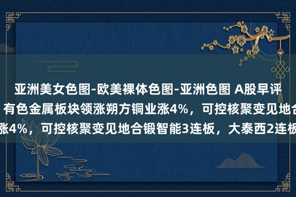 亚洲美女色图-欧美裸体色图-亚洲色图 A股早评：三大指数低开后翻红，有色金属板块领涨朔方铜业涨4%，可控核聚变见地合锻智能3连板，大泰西2连板