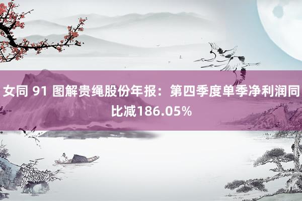 女同 91 图解贵绳股份年报：第四季度单季净利润同比减186.05%