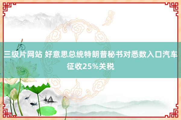 三级片网站 好意思总统特朗普秘书对悉数入口汽车征收25%关税