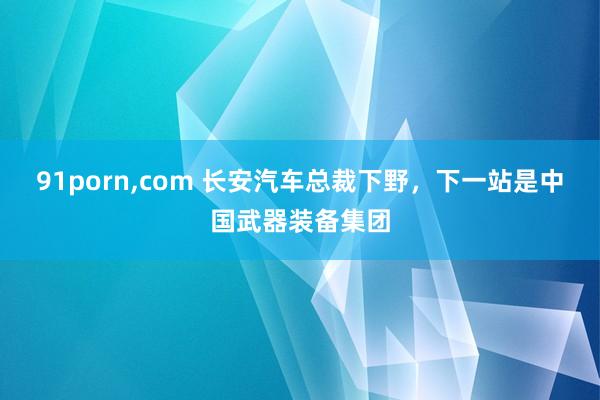 91porn,com 长安汽车总裁下野，下一站是中国武器装备集团